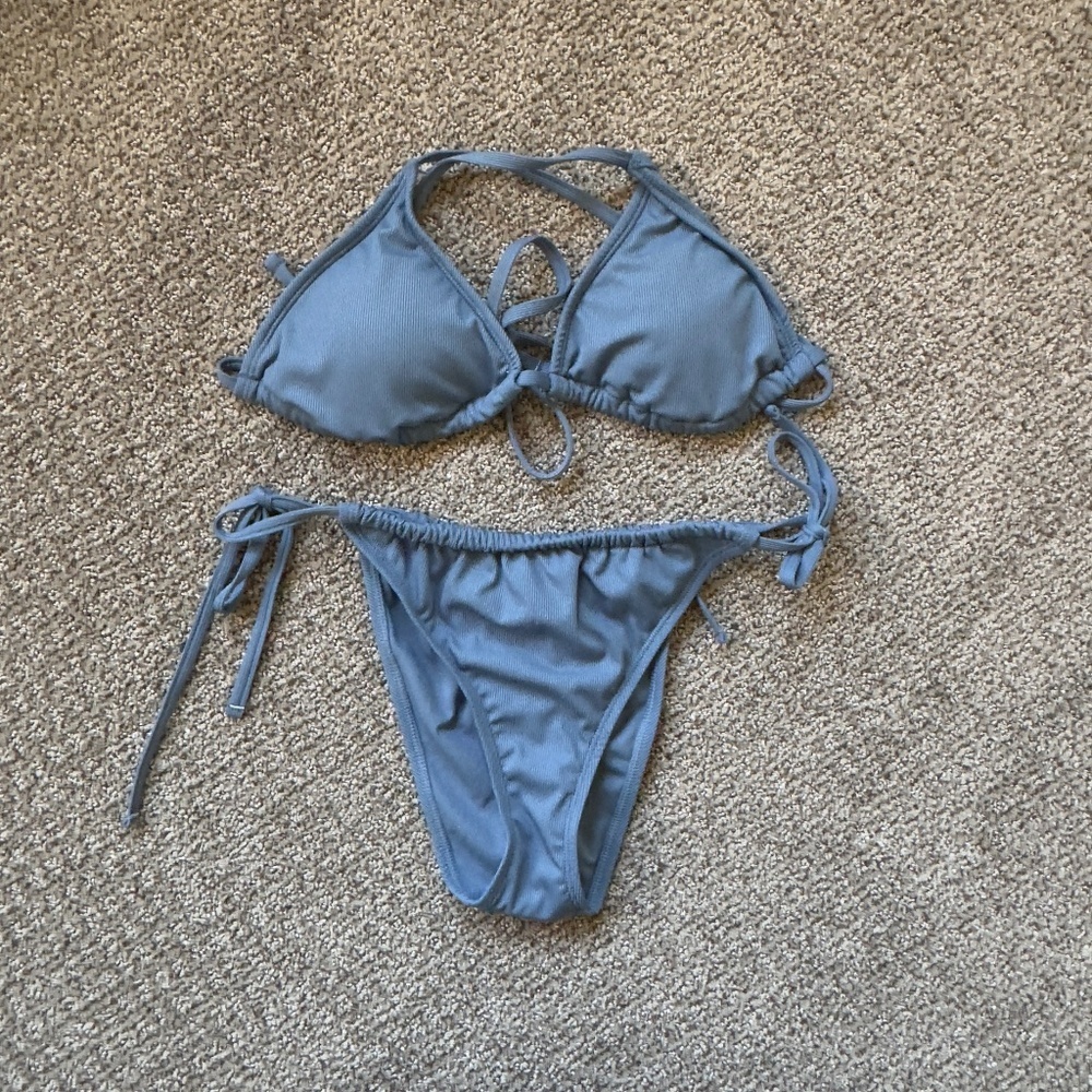 Shade & Shore Ribbed Bikini - blue - Picture 2 of 8